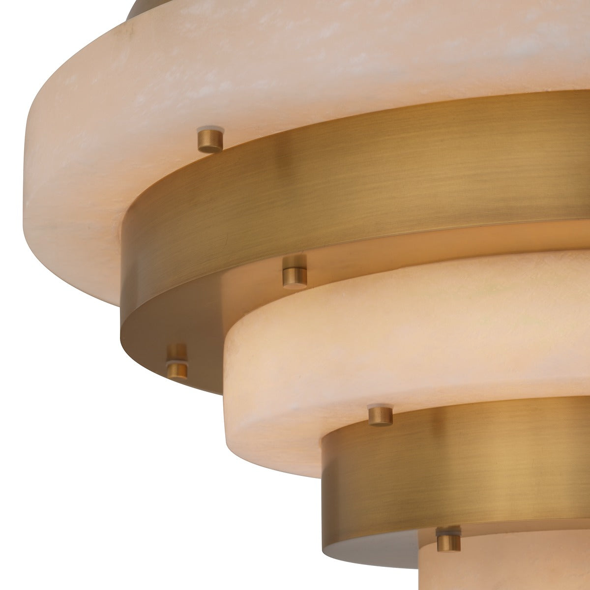 Lazzari Chandelier - Antique Brass & Alabaster