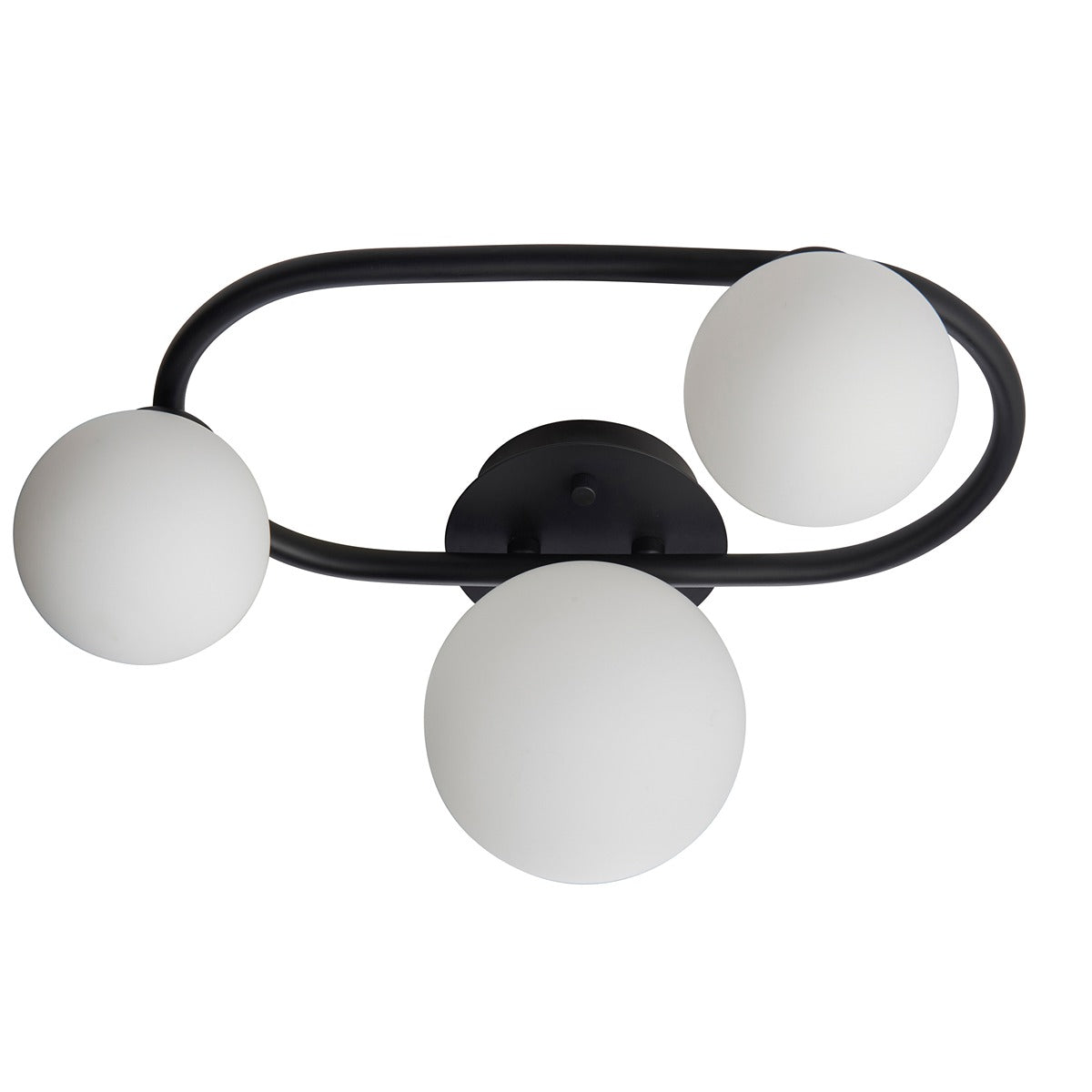 Pulsa 3 Bathroom Ring Ceiling Light - Black 175x359x252mm