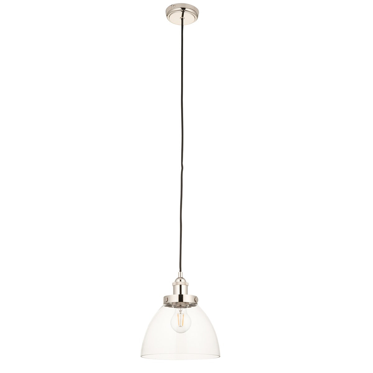 Hendon 1 Light Pendant Light - Bright Nickel
