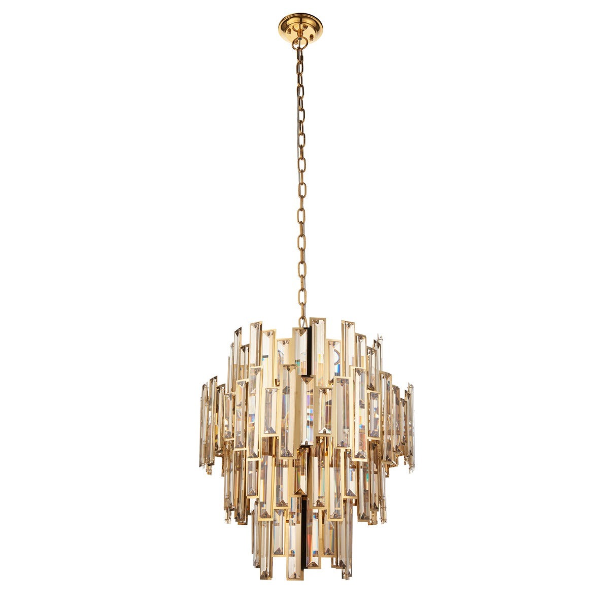 Vivienne 12 Light Pendant Light - Gold/Champagne Crystal