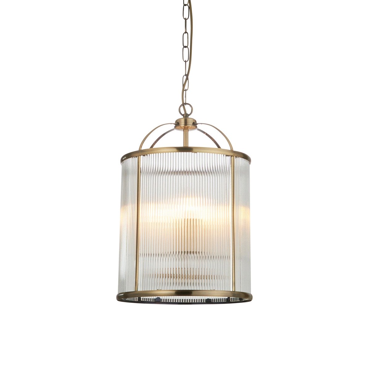 Lambeth 4 Ribbed Pendant Light