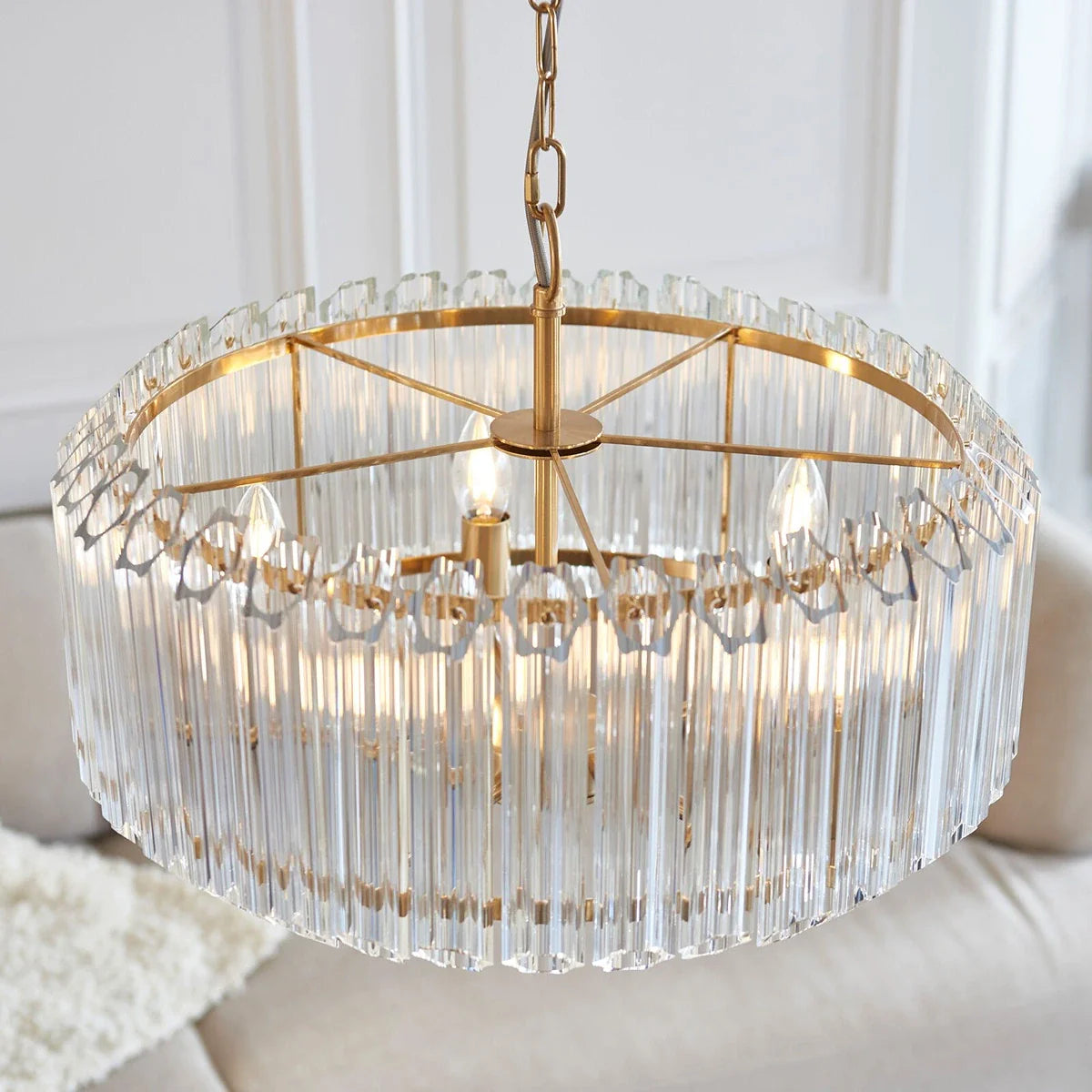 Valentina 5 Pendant Light - Brushed Aged Brass