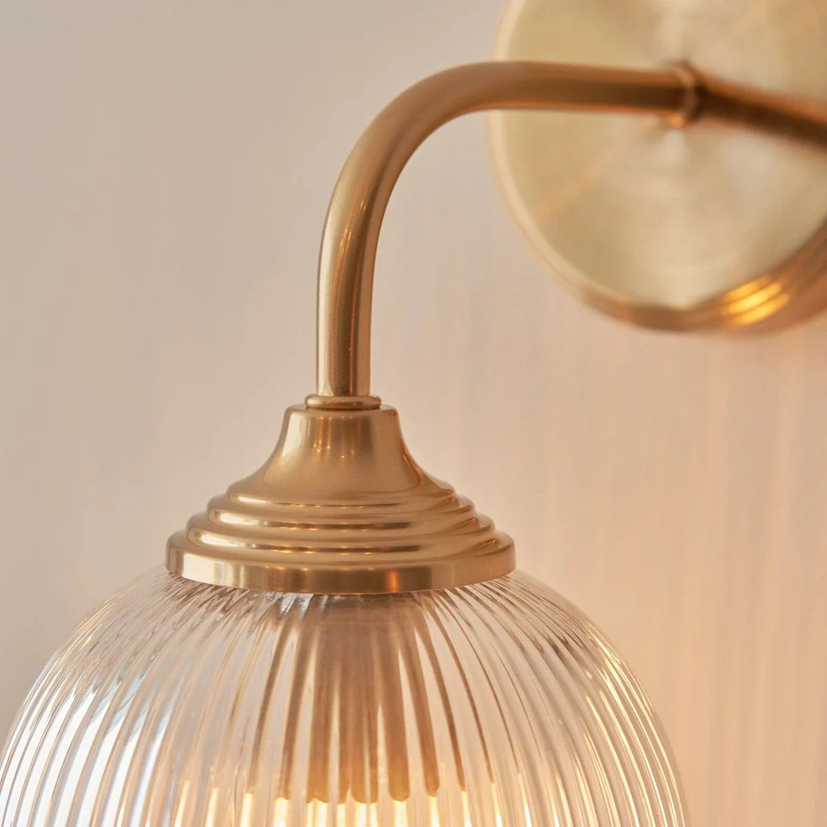 Ashcroft Ribbed Wall Light - Brushed Aged Brass