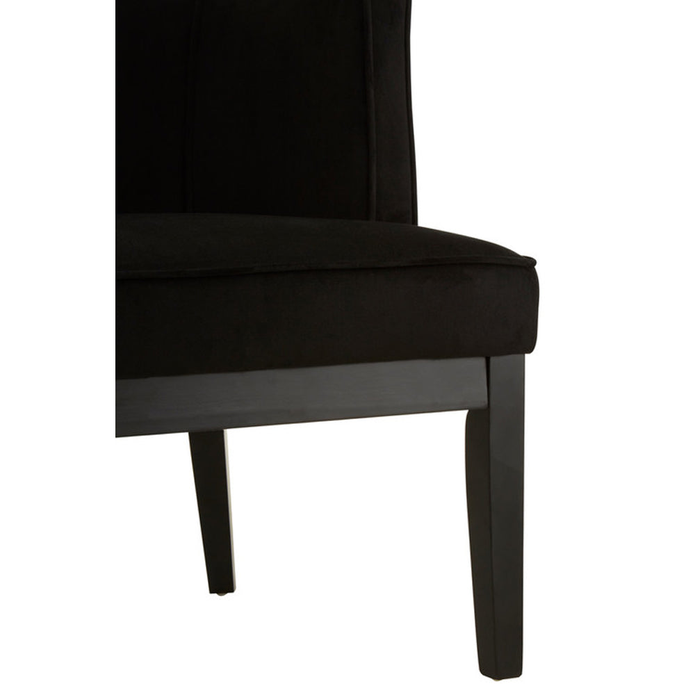 Daxi Rounded Velvet Chair - Light Black