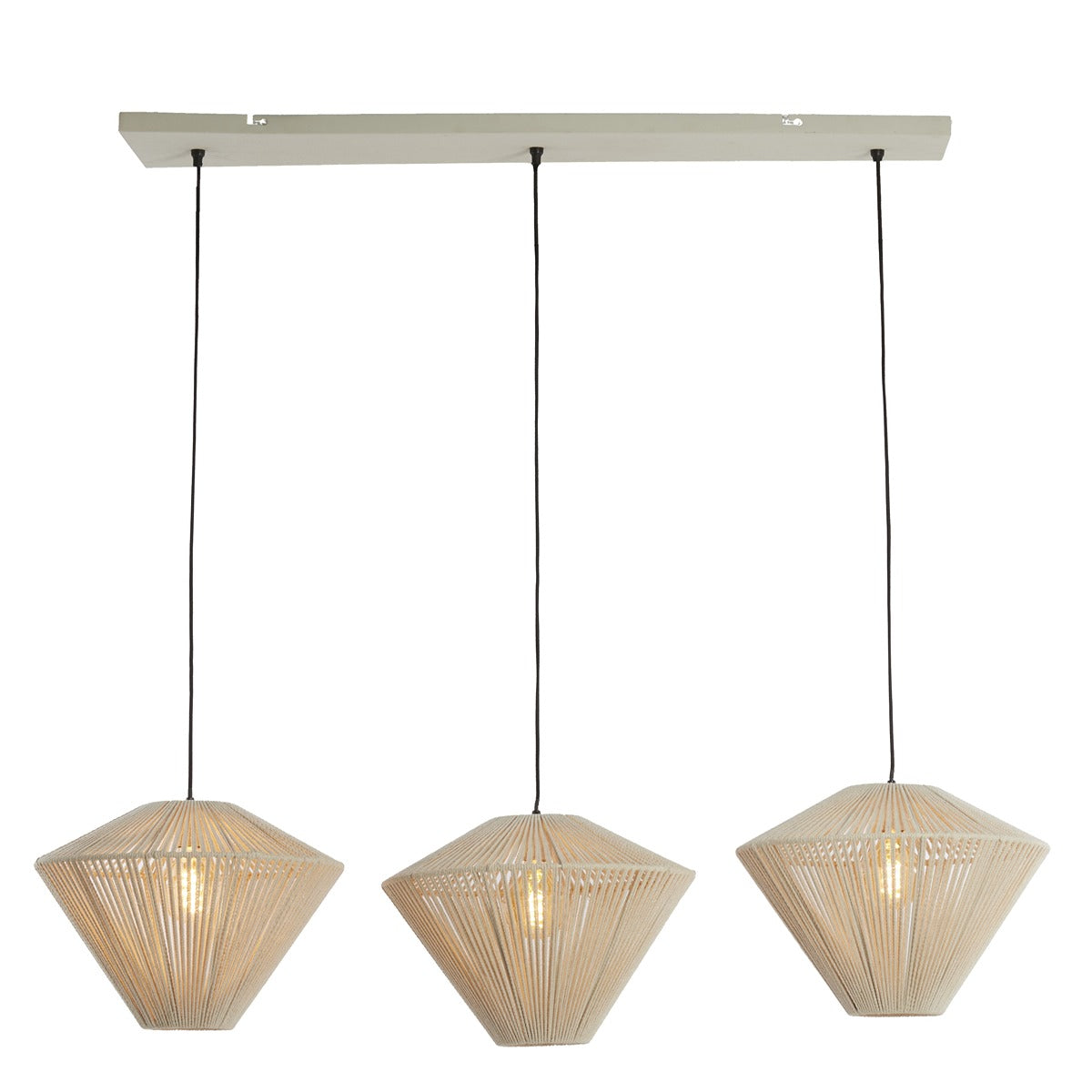 Felida 3 Light Pendant Light - Cream