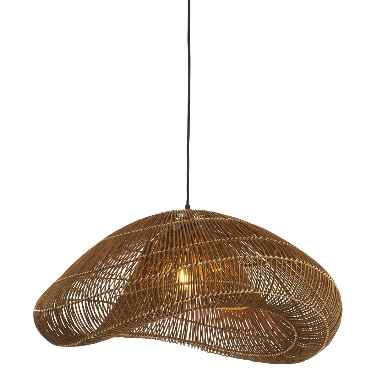 Janzur Rattan Pendant Light - Dark Brown