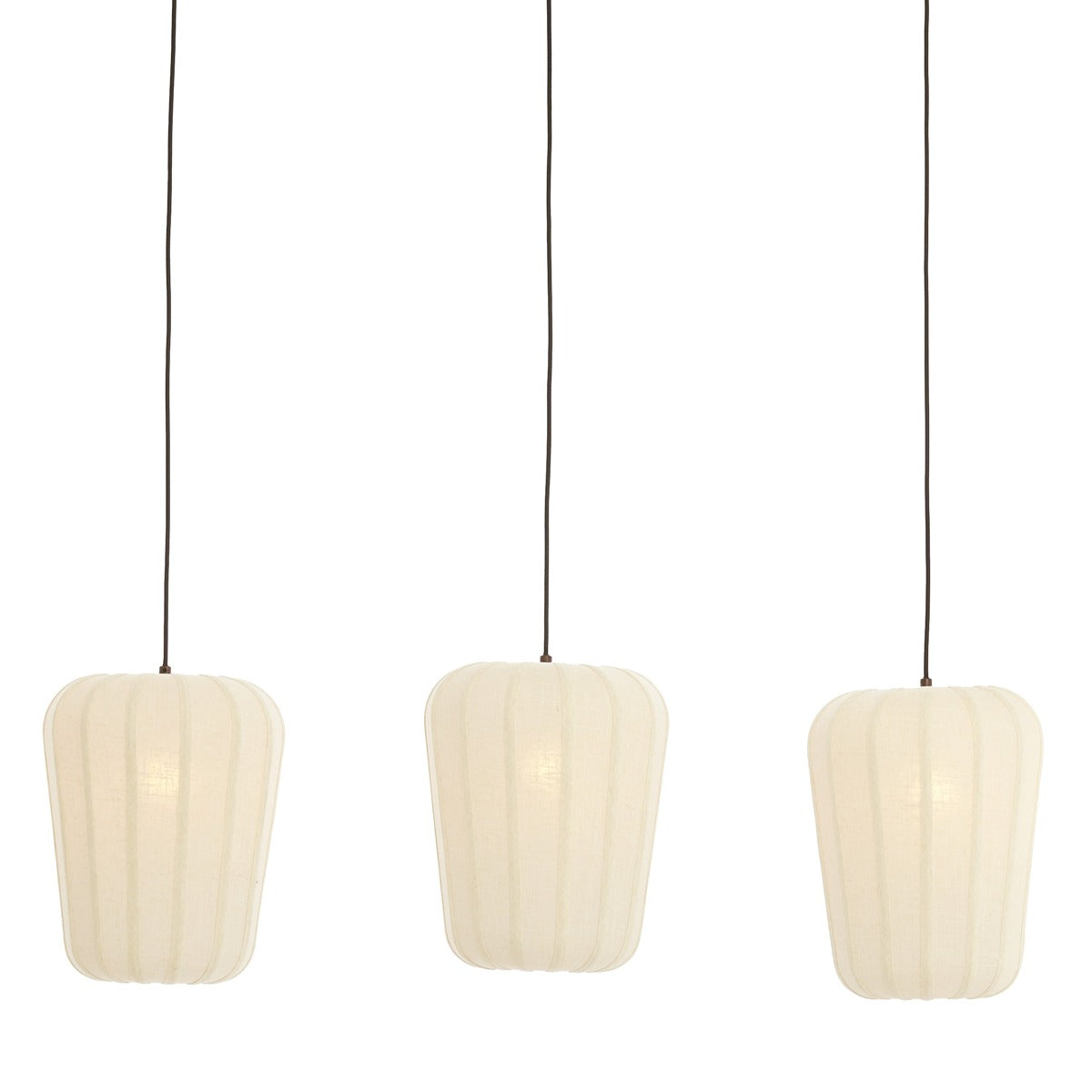Bibury 3 Light Wooden Pendant Light - White