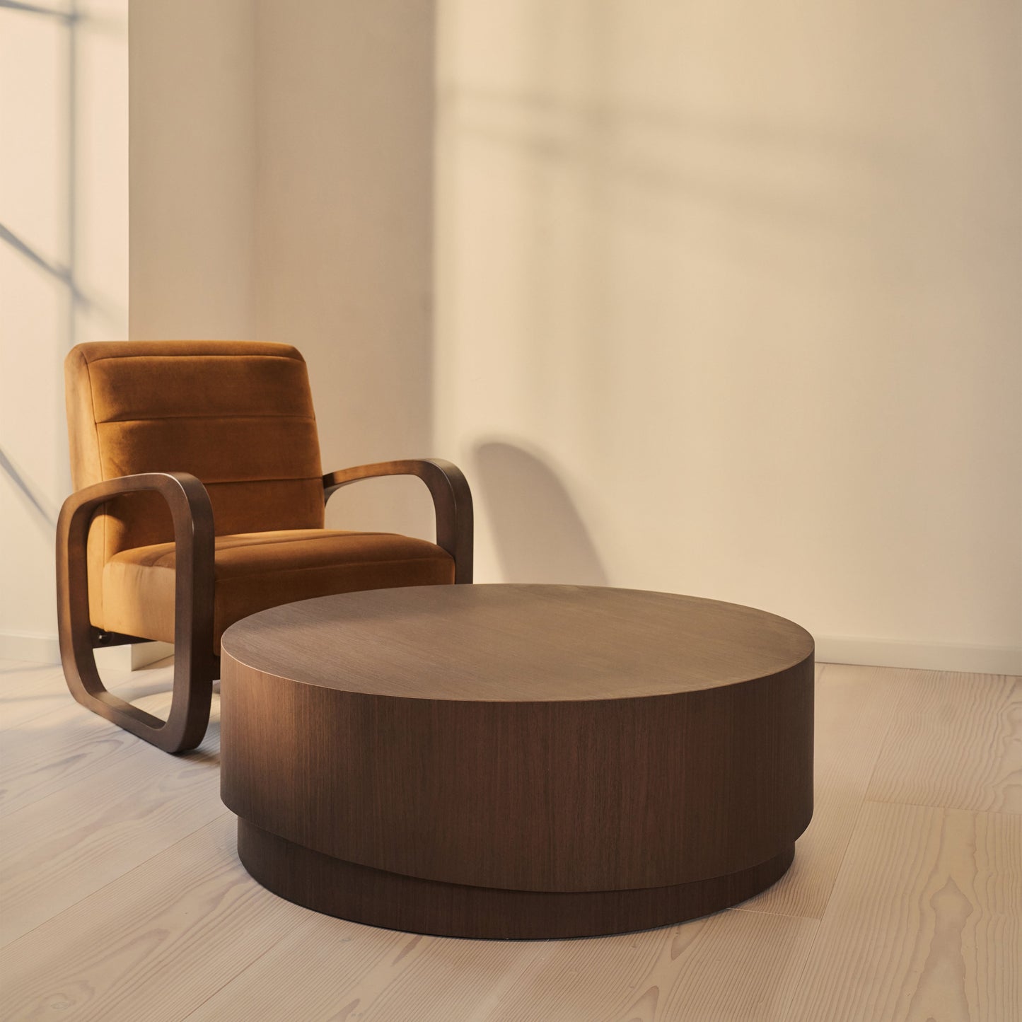 Magna - Dark Wood Wave Coffee Table