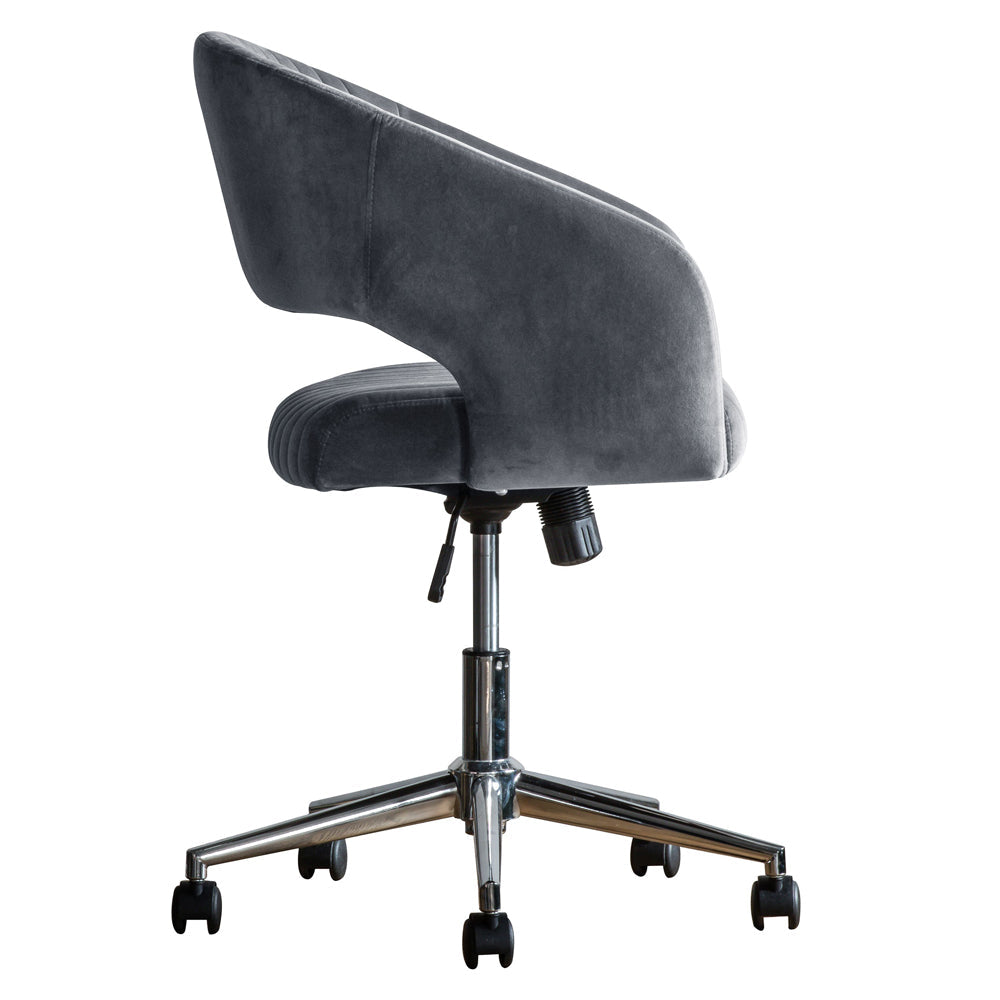 Murray Velvet Chair - Charcoal