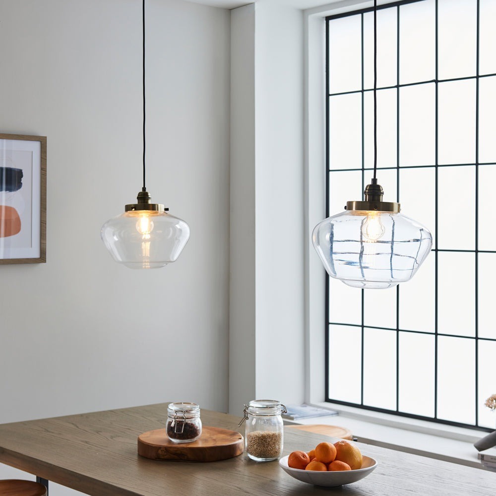 Isabella Pendant Light - Brass & Clear Glass