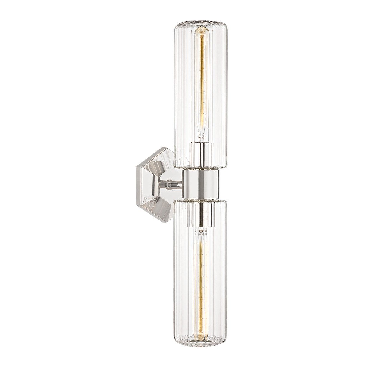 Roebling 2 Light Wall Sconce - Polished Nickel