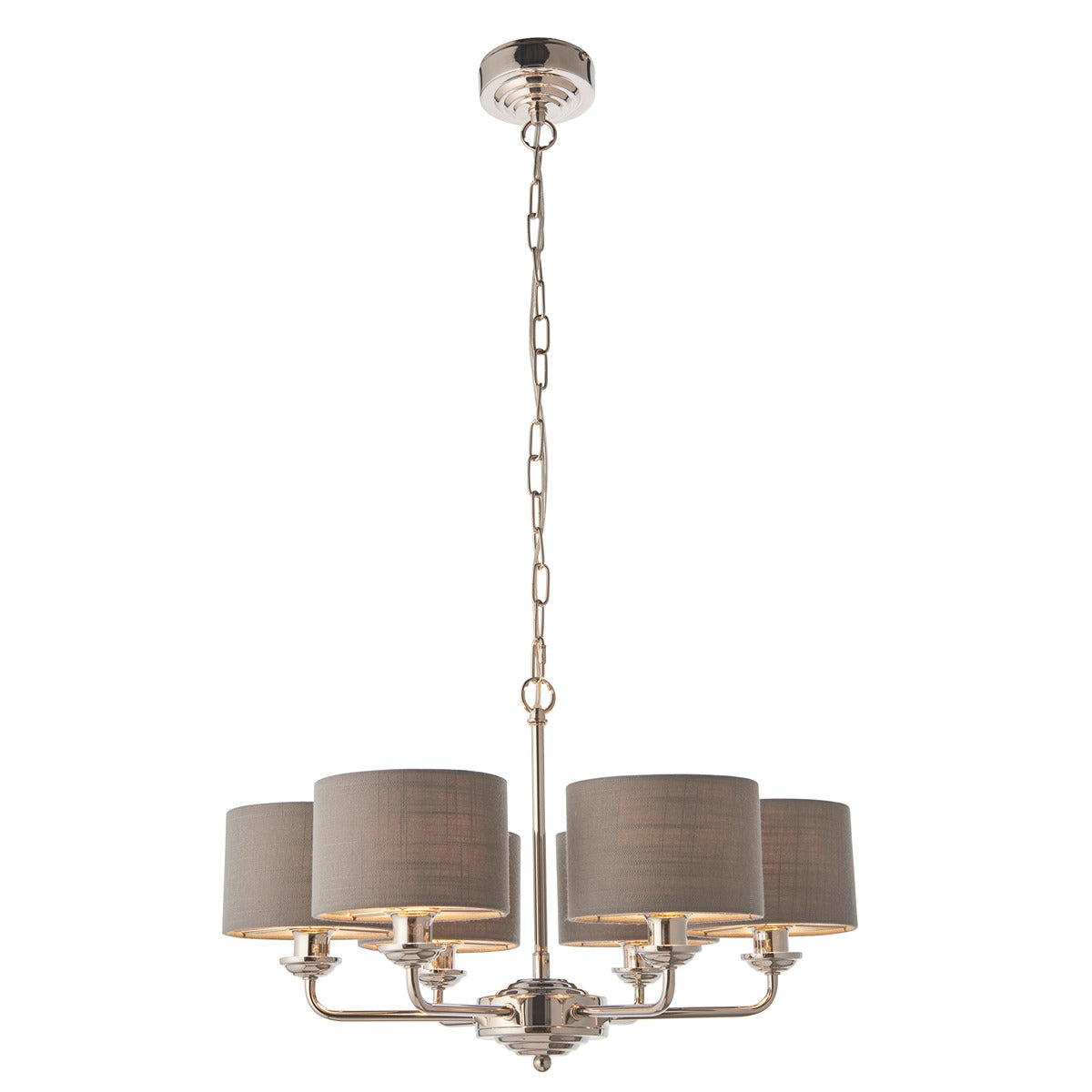Highclere 6 Multi Pendant - Nickel