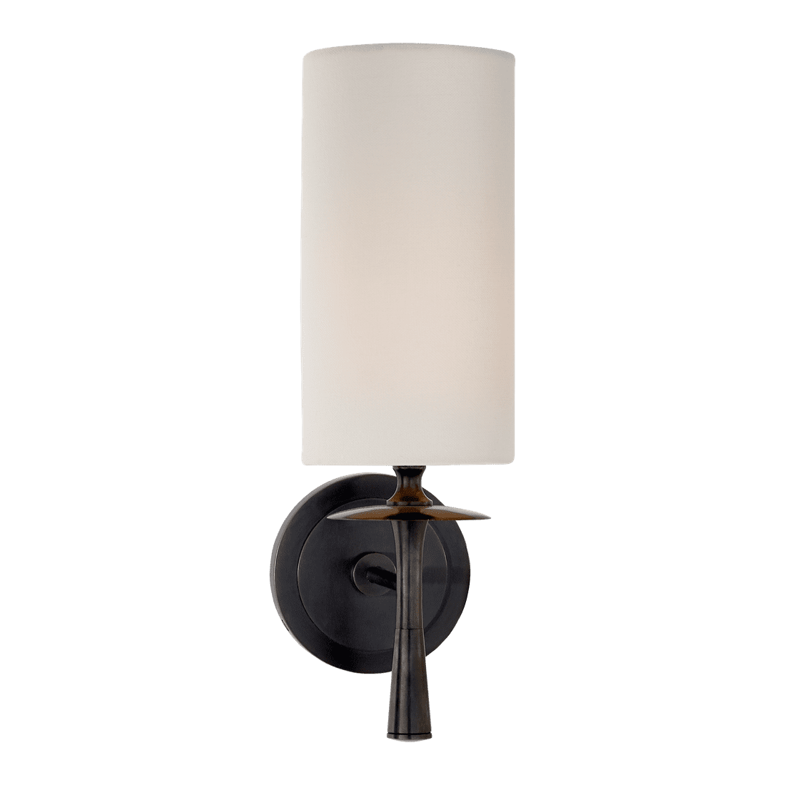 Drunmore Single Sconce - Bronze with Linen Shade