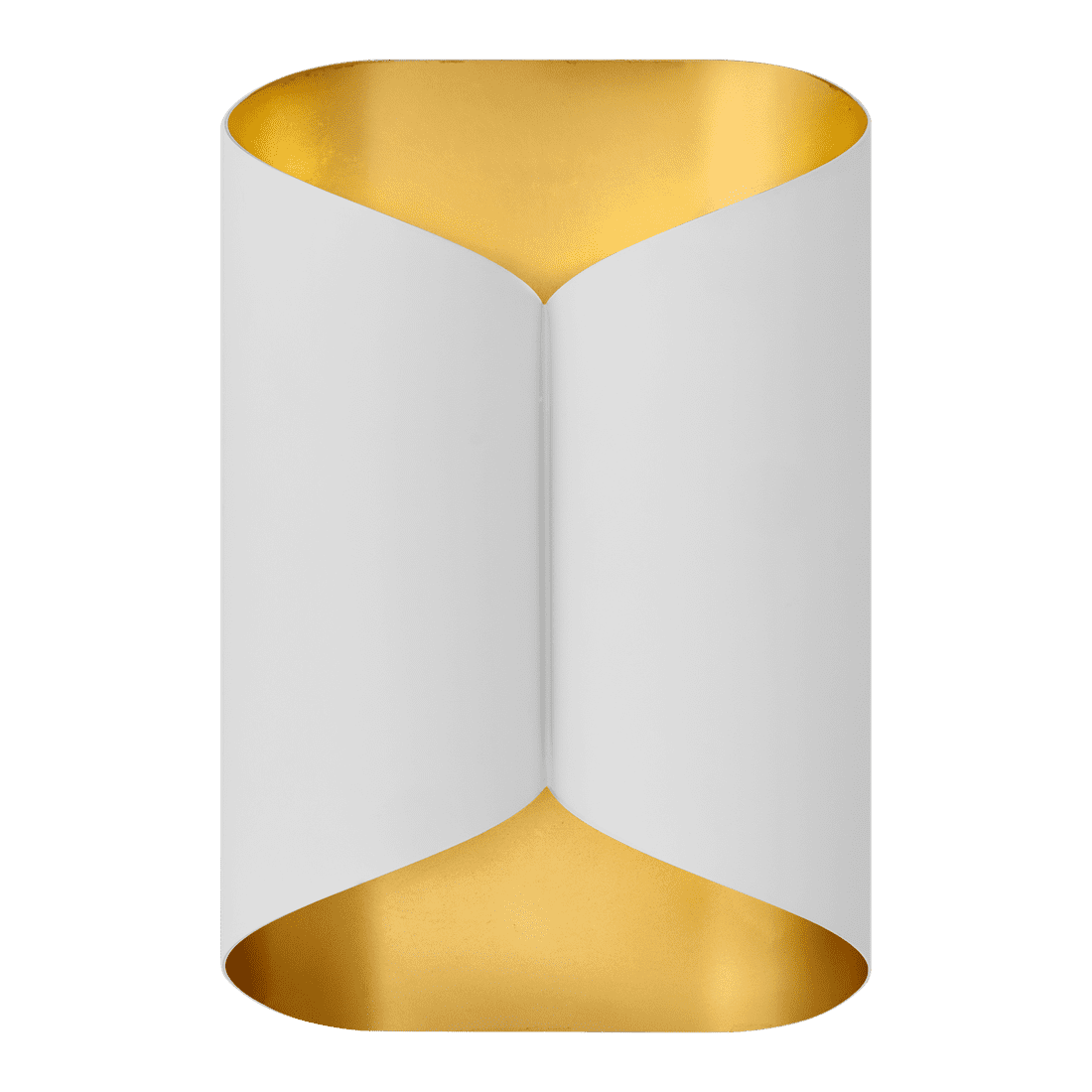 Selfoss Sconce - Plaster White & Antique Brass Interior