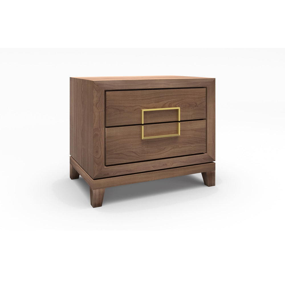Lucca Bedside Cabinet - Walnut