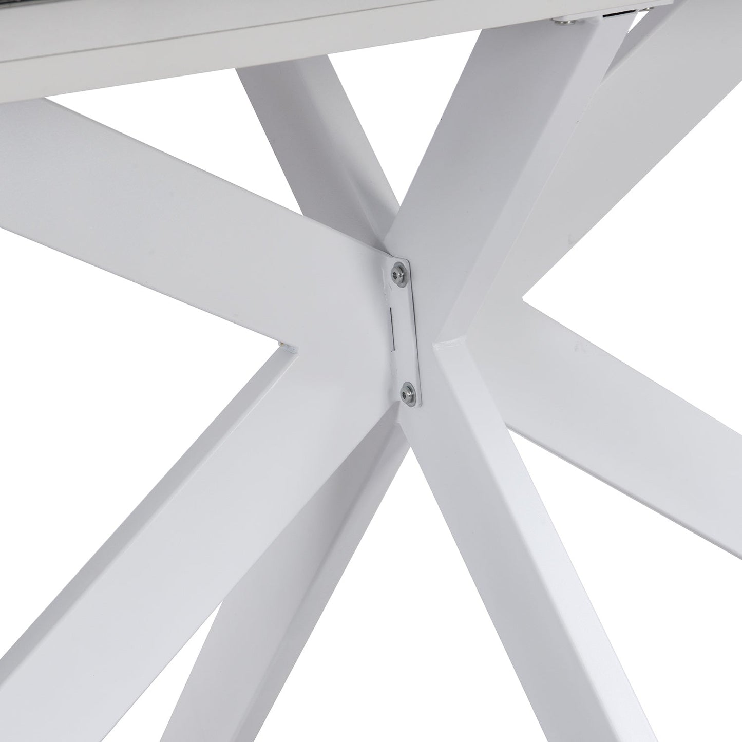 Varden White Ceramic Extending Dining Table