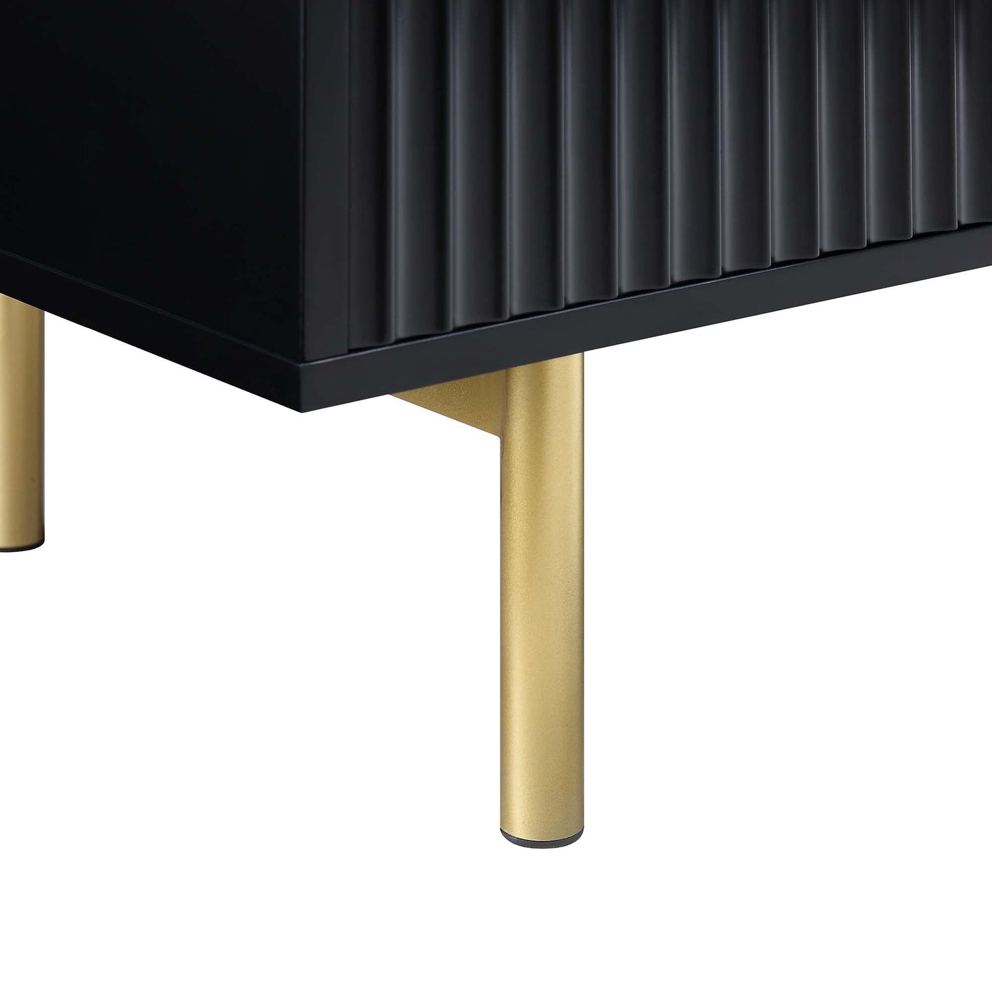 Richmond Ridged 120cm Wide TV Media Unit, Matte Black