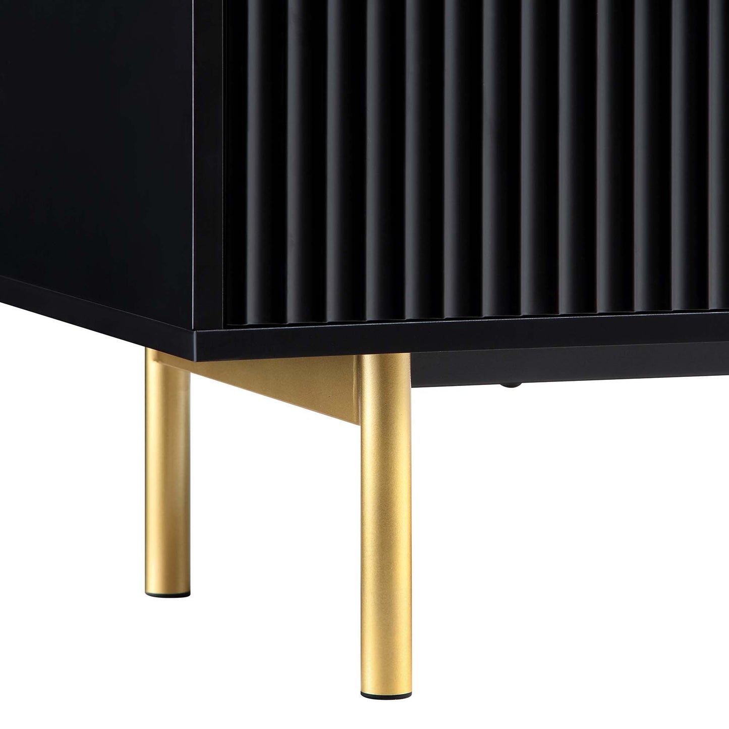 Richmond Ridged Wide Chest of 6 Drawers, Matte Black