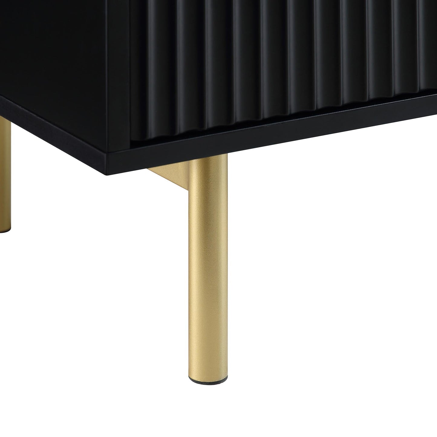 Richmond Ridged Chest of 5 Drawers, Matte Black