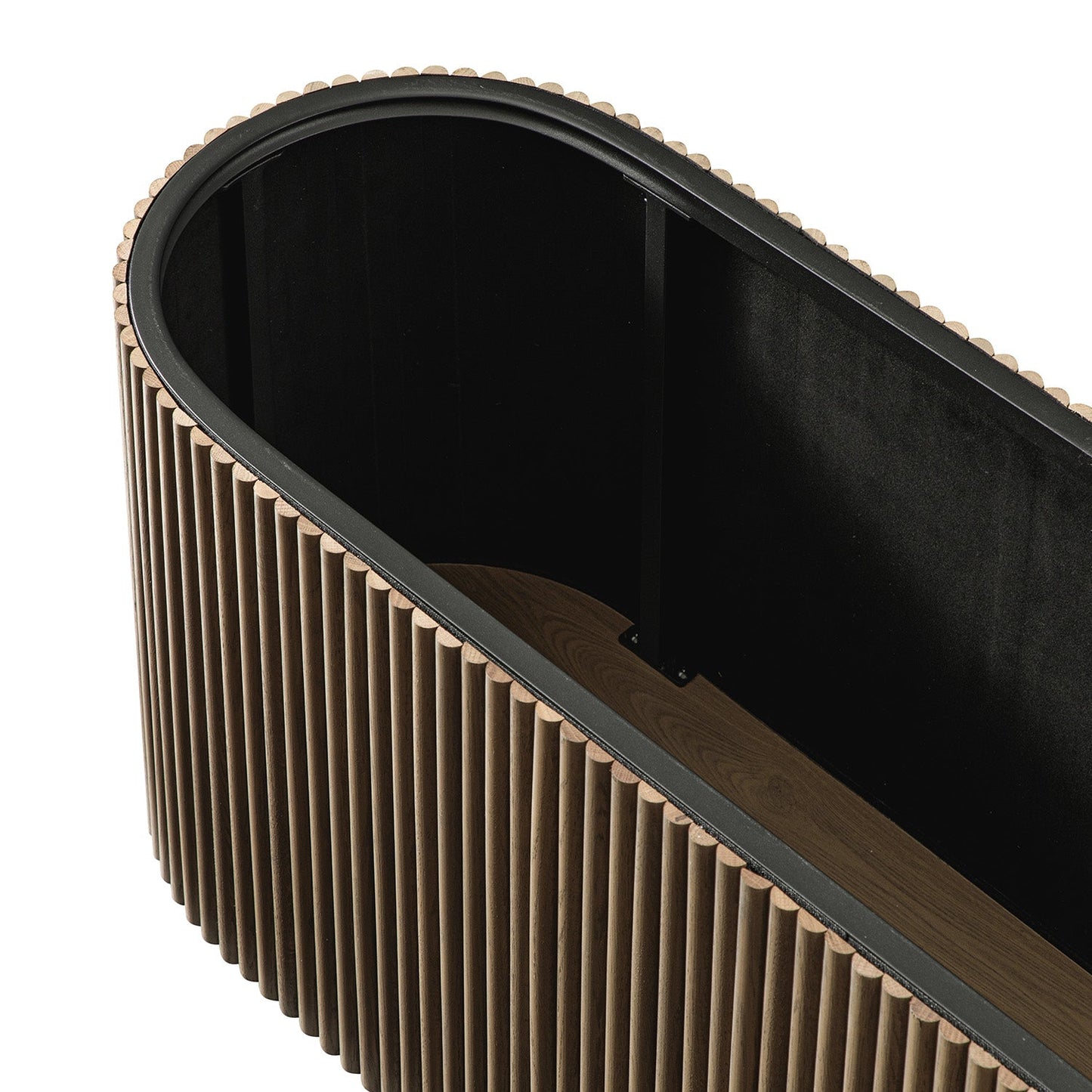 Maru Storage Ottoman Bench, Silver Oak