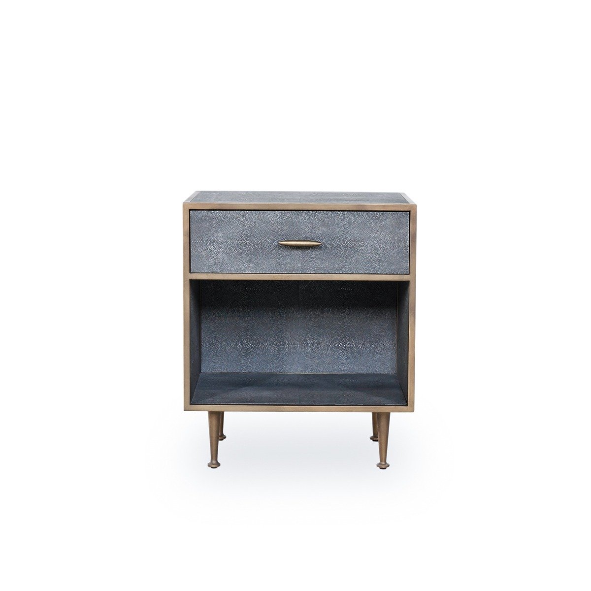Hampton Bedside Table - Grey Shagreen