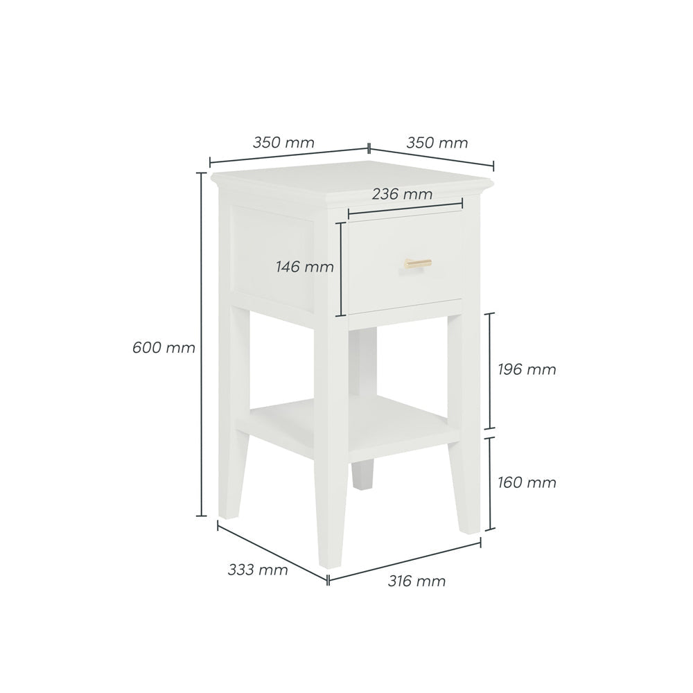 Chilworth Bedside Table - Grey