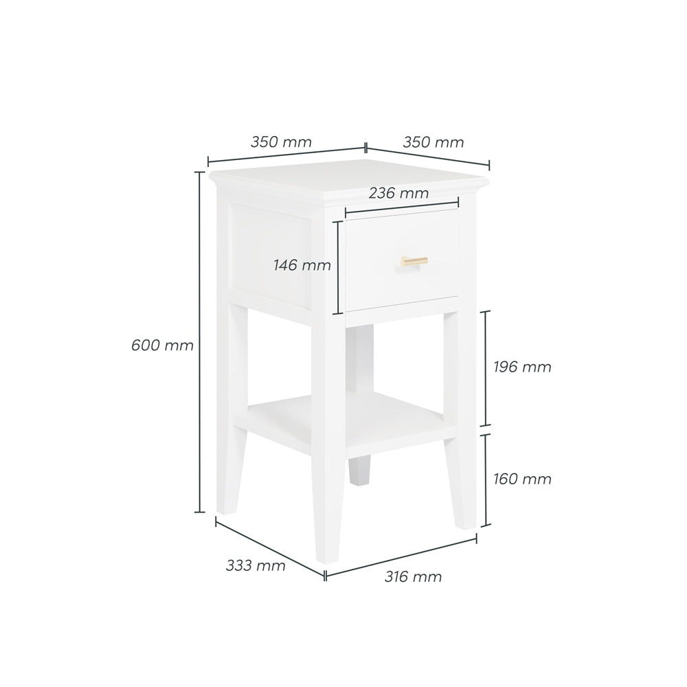 Chilworth Bedside Table - White