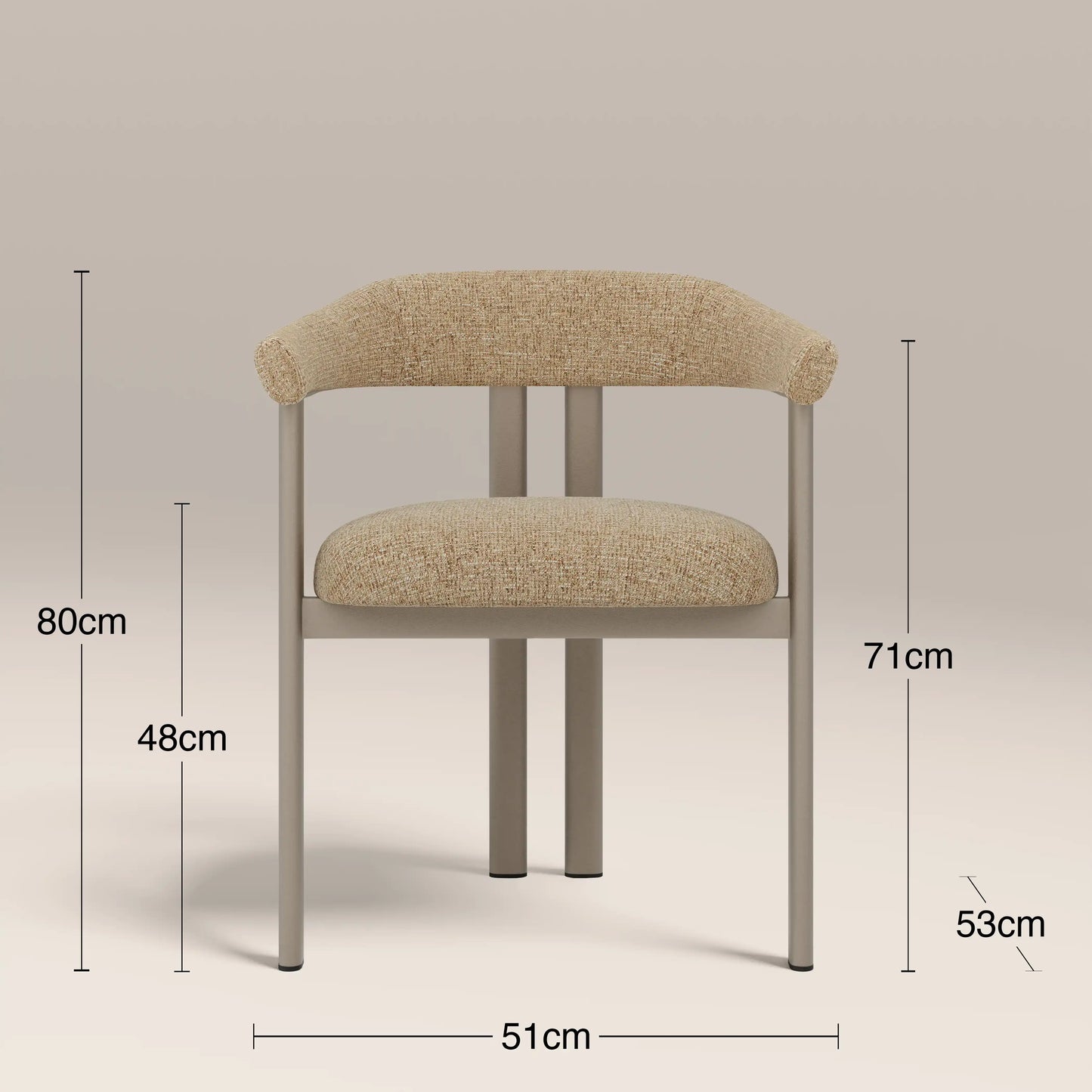 Arbor Carver Dining Chair | Speckled Latte Boucle & Latte
