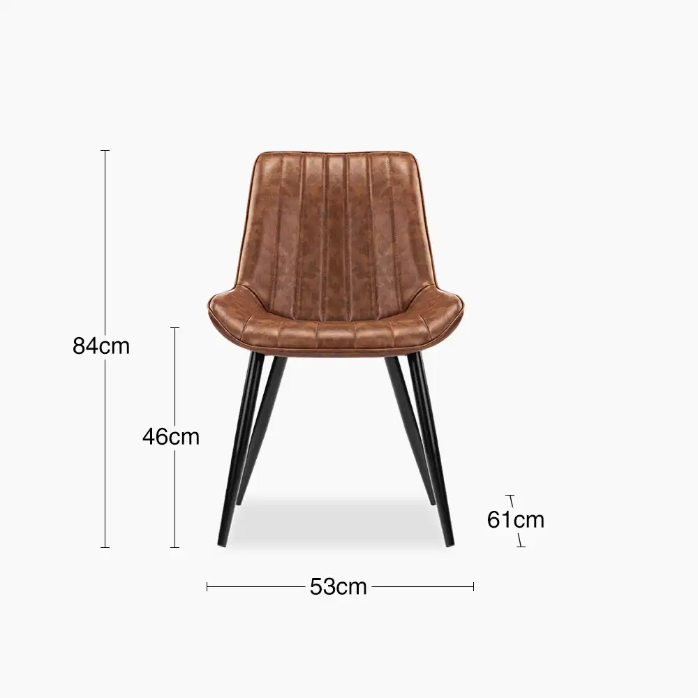 Taylor Dining Chair | Vintage Tan Faux Leather