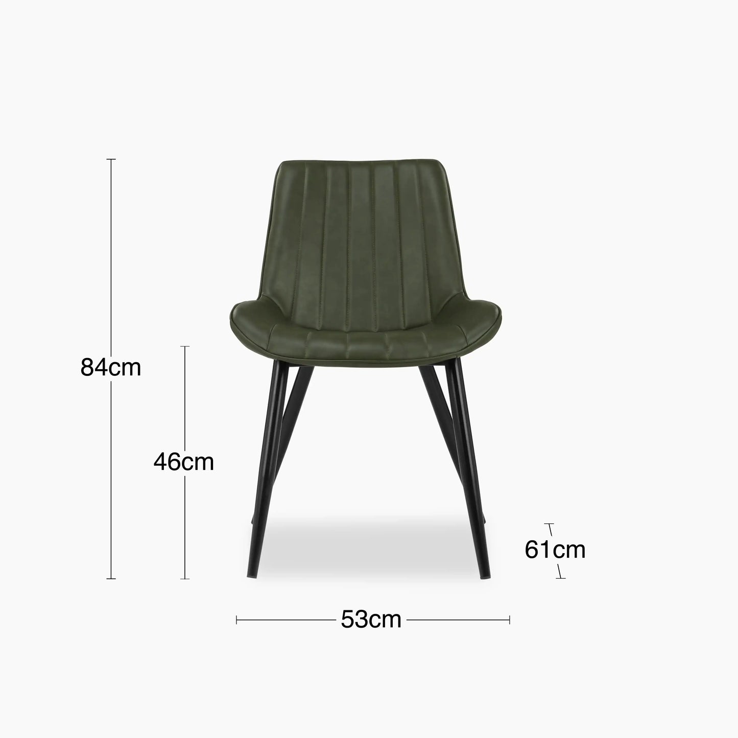 Taylor Dining Chair | Vintage Green Faux Leather