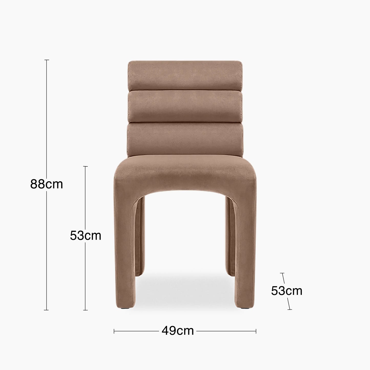 Arlo Dining Chair | Taupe Sustainable Velvet