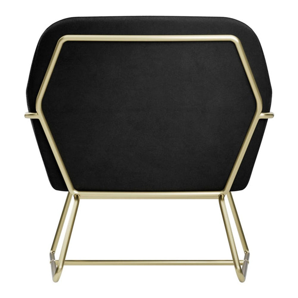 Theodore Armchair - Black Velvet & Gold