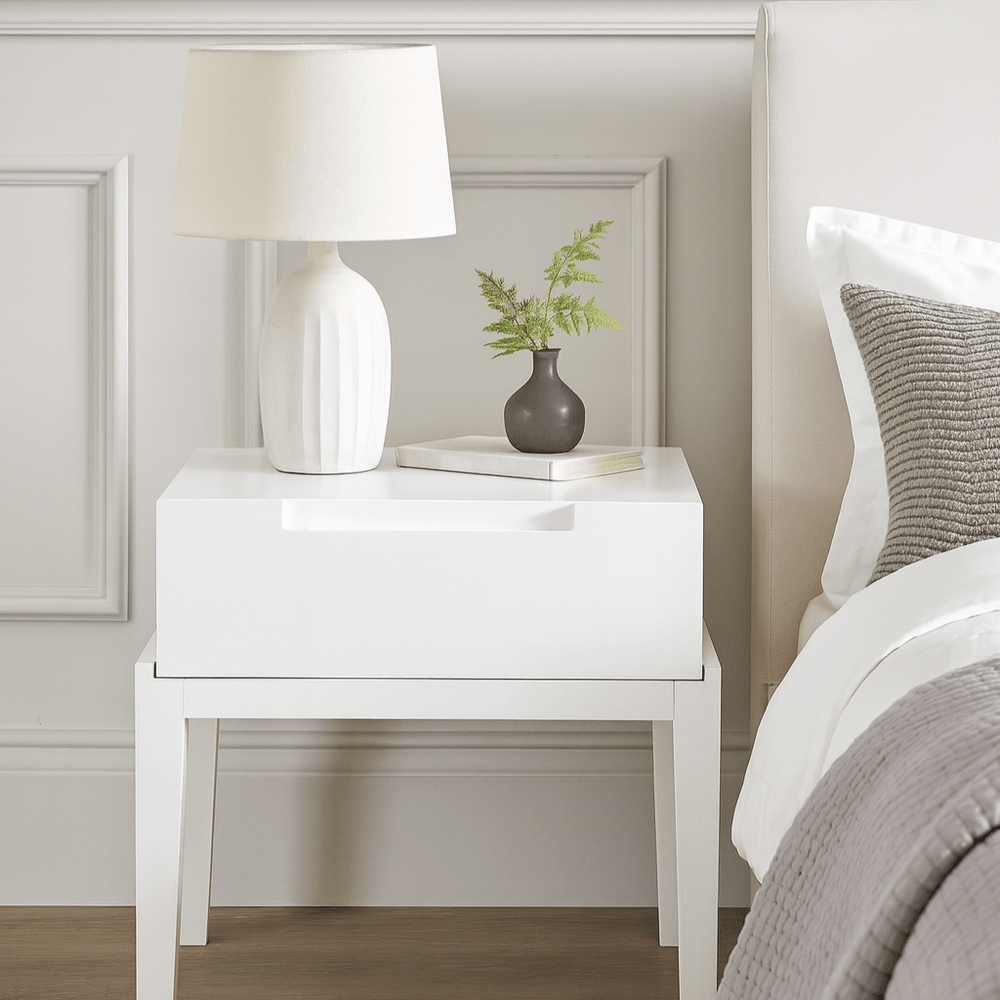 Orchid Bedside Table - White