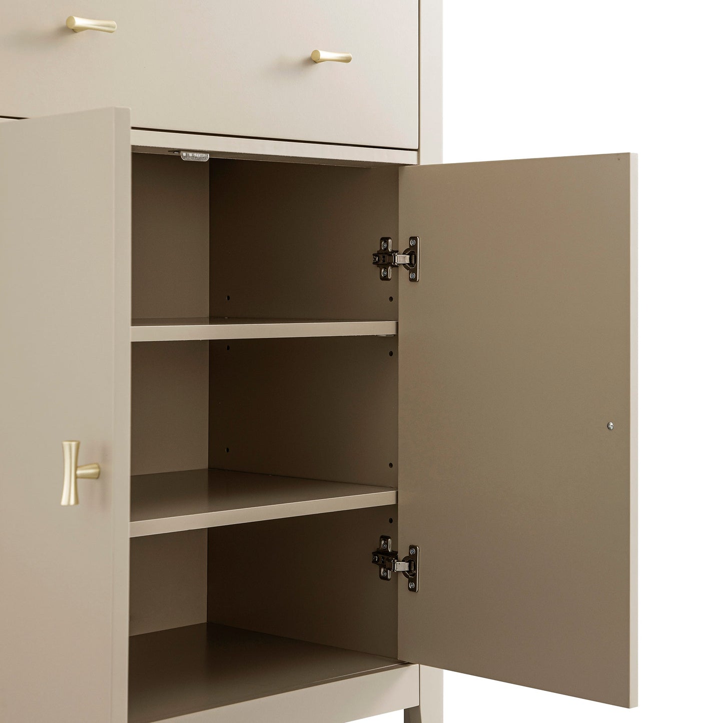 Oakham Small Sideboard with Drawer, Deep Greige