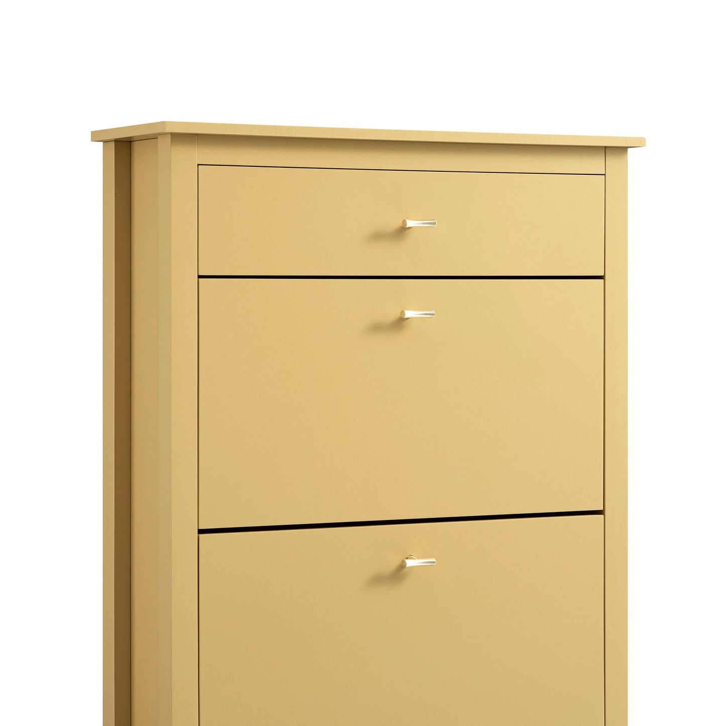 Oakham 2-Tier Shoe Cabinet with Top Drawer, Rattan Yellow
