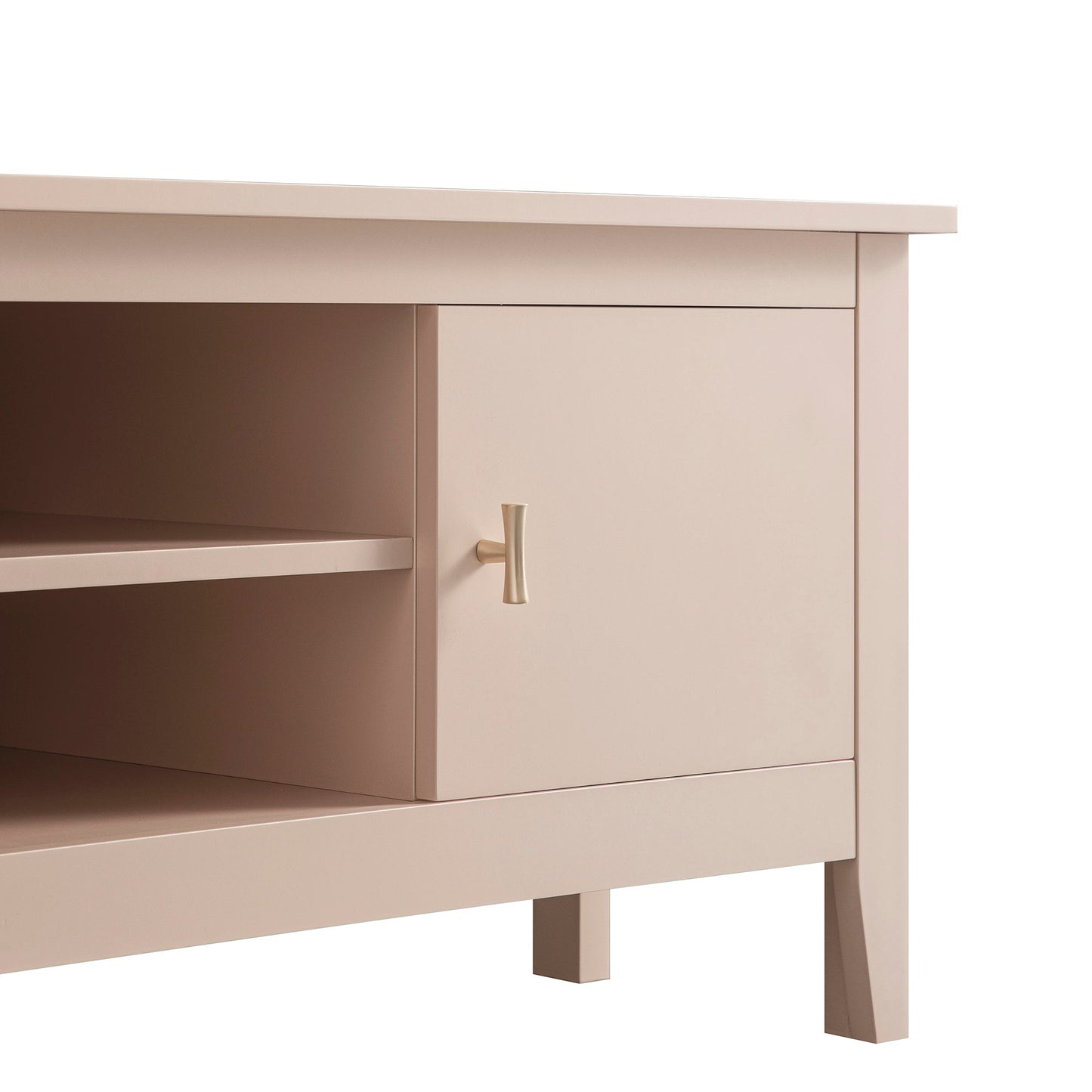 Oakham 120cm Corner TV Unit, Nude Pink