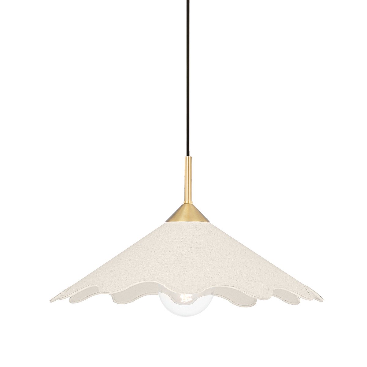 Sodsai 1 Light Pendant Light - Aged Brass