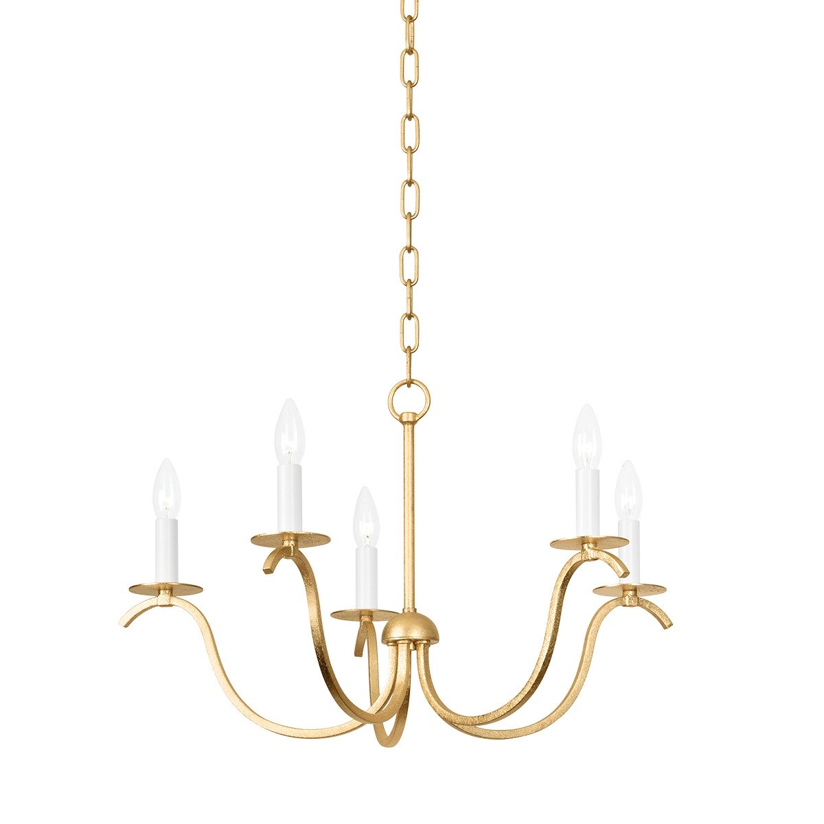 Jaclin 5 Light Chandelier - Gold Leaf