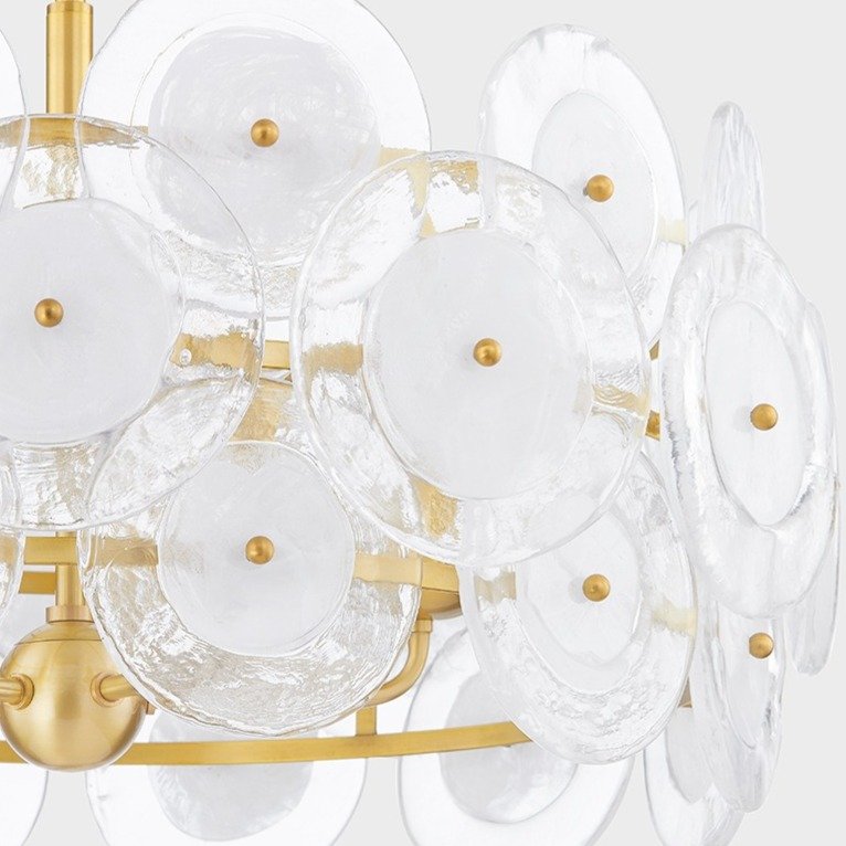 Zoella 5 Light Chandelier - Aged Brass