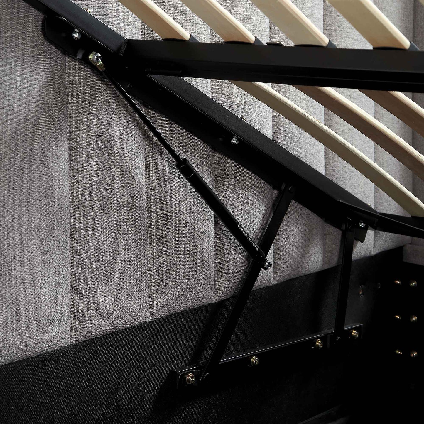 Wilton Grey Fabric Ottoman TV Bed