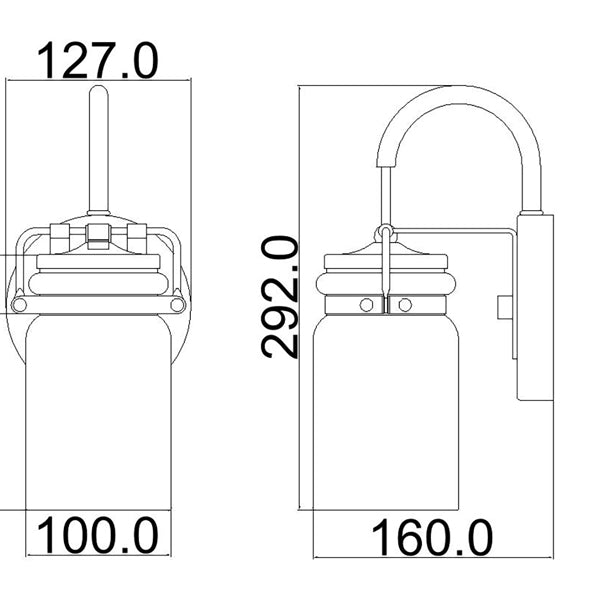 Brinley Wall Light - Light Bronze