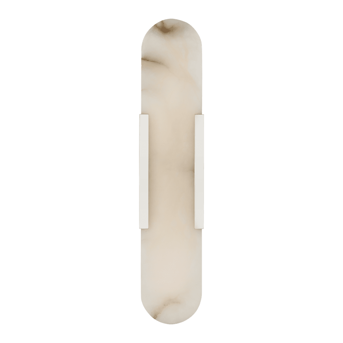 Melange 20" Elongated Sconce - Polished Nickel with Alabaster