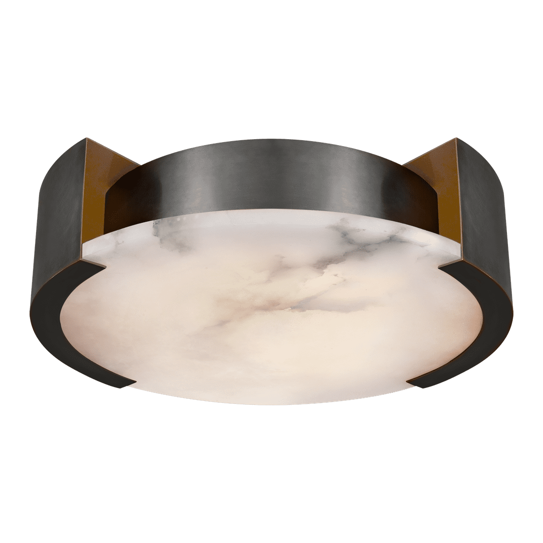 Melange Large Flush Mount - Bronze with Alabaster