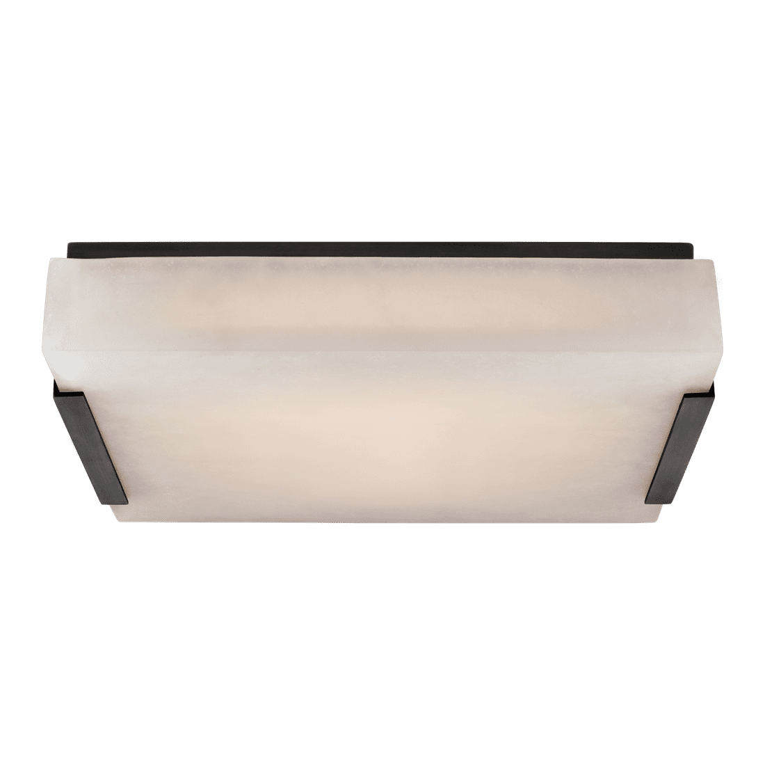 Covet Medium Flush Mount - Bronze with Alabaster