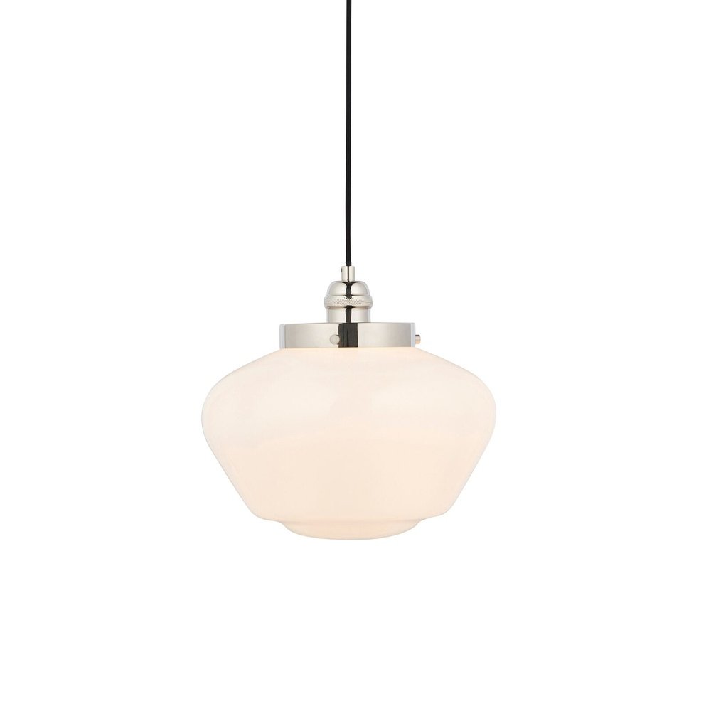 Isabella Pendant Light - Nickel & Opal Glass