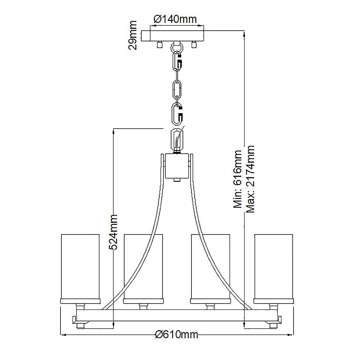 Angelo 5 Light Chandelier