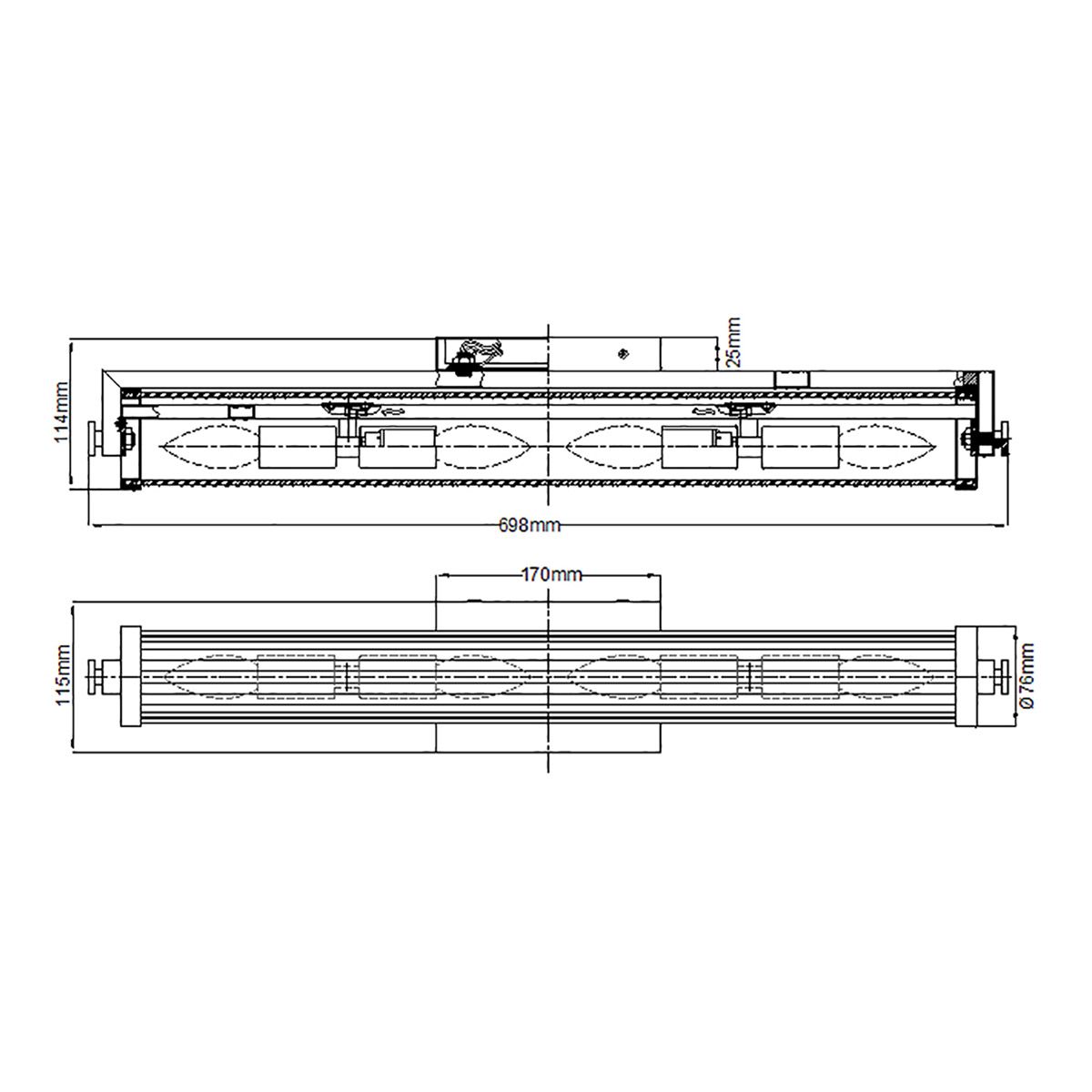 Azores 4 Light Wall Light