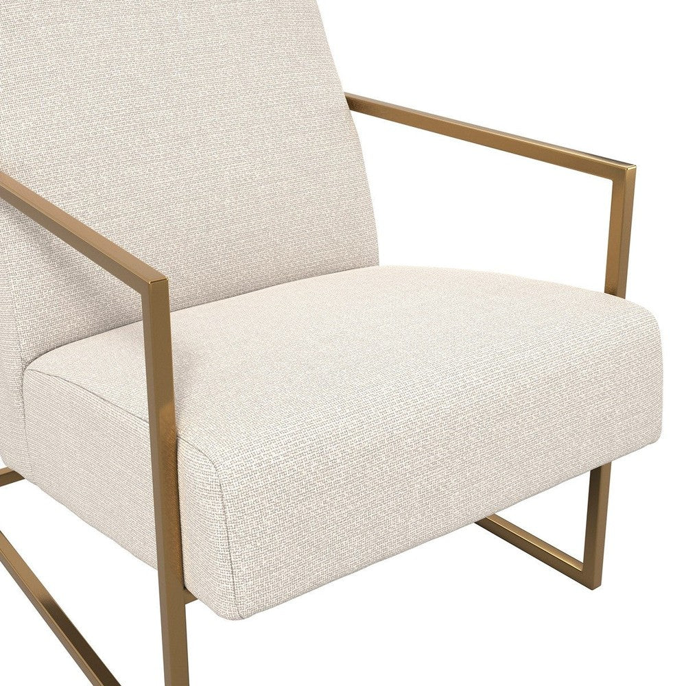 Charlton Accent Chair - Beige & Gold
