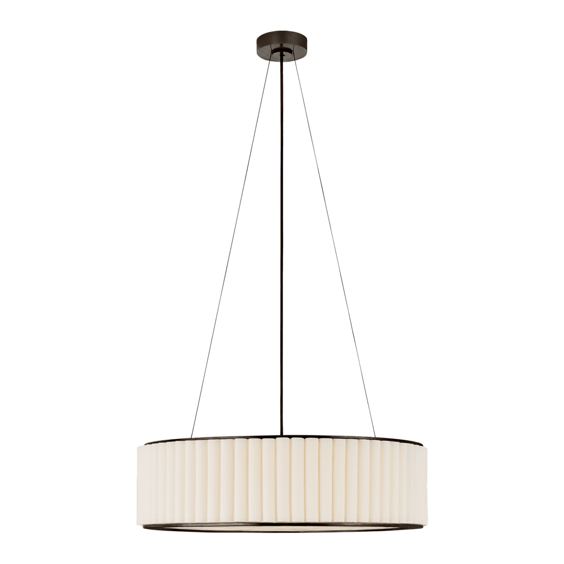 Palati Large Hanging Shade - Bronze with Linen Shade