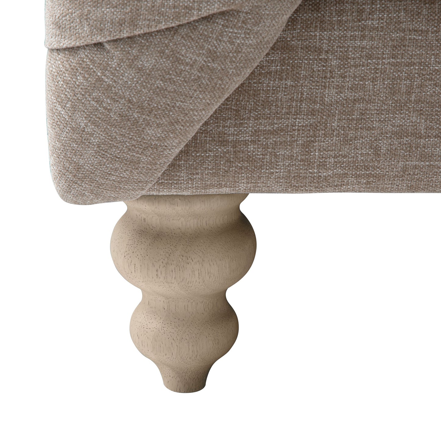 Ashby Chesterfield Loveseat, Taupe Chenille